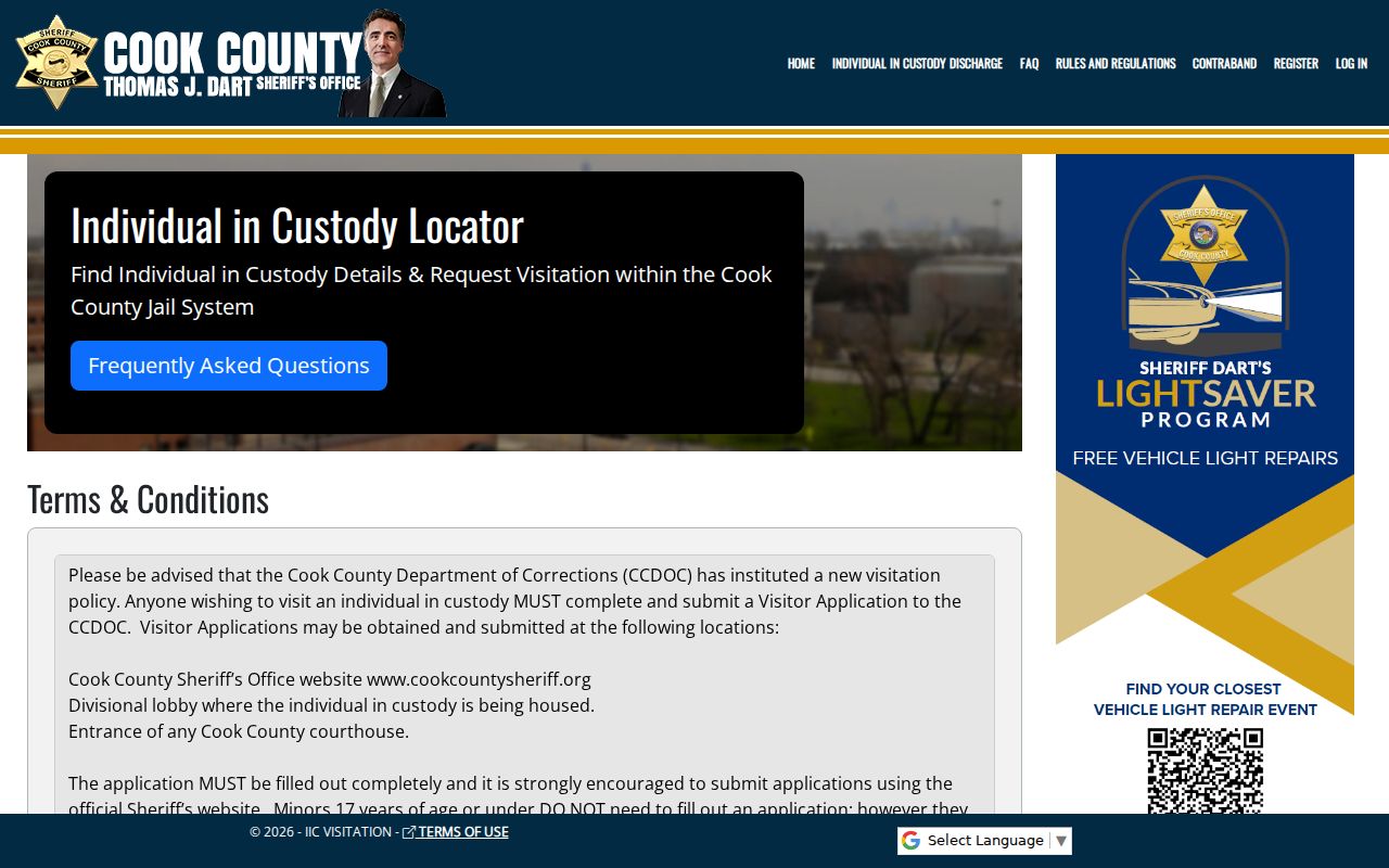 Maywood neighbors directory view of Cook County custody locator