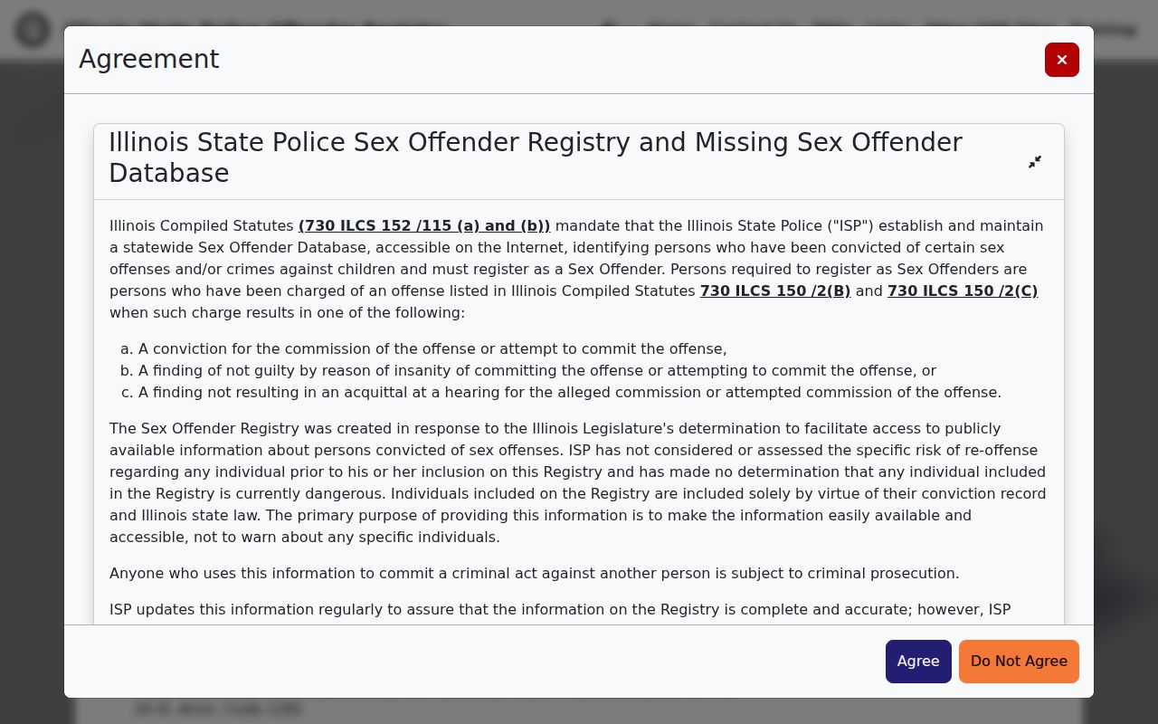 Maywood neighbors directory view of Illinois sex offender information