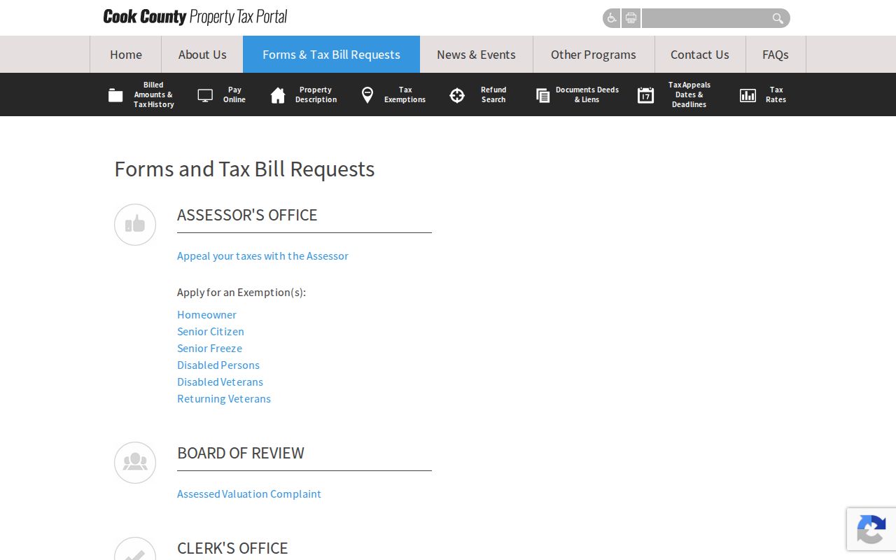 Cook County property tax address and ZIP search used for Maywood streets